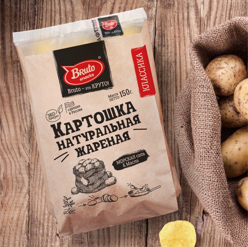 Картофель «Бруто» с солью 130 гр. в Белгороде